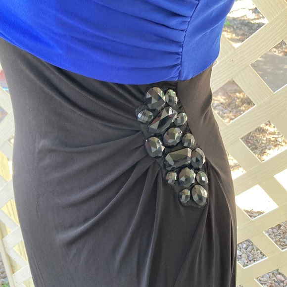 SWEET STORM | One Shoulder Color Block Formal  Dress - Picture 5 of 8